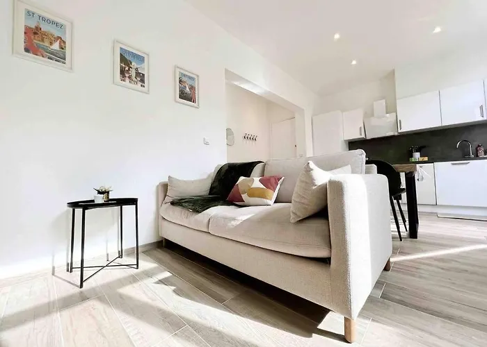 Le Bruna: 4 Prs, Clim, 10 Min Plages Apartament Antibes